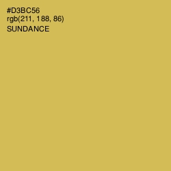 #D3BC56 - Sundance Color Image