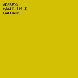 #D3BF03 - Galliano Color Image