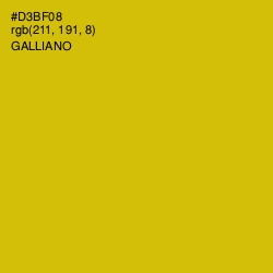 #D3BF08 - Galliano Color Image