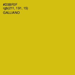 #D3BF0F - Galliano Color Image
