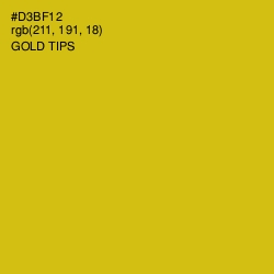#D3BF12 - Gold Tips Color Image