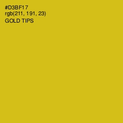 #D3BF17 - Gold Tips Color Image