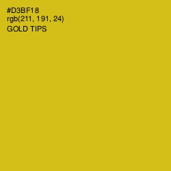 #D3BF18 - Gold Tips Color Image