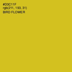 #D3C11F - Bird Flower Color Image