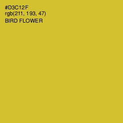 #D3C12F - Bird Flower Color Image