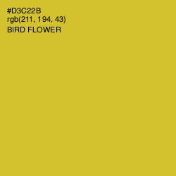 #D3C22B - Bird Flower Color Image