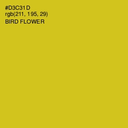 #D3C31D - Bird Flower Color Image