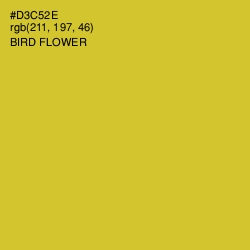 #D3C52E - Bird Flower Color Image