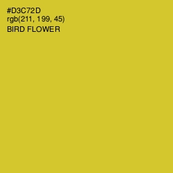 #D3C72D - Bird Flower Color Image