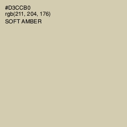 #D3CCB0 - Soft Amber Color Image