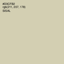 #D3CFB2 - Sisal Color Image