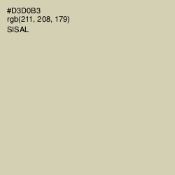 #D3D0B3 - Sisal Color Image