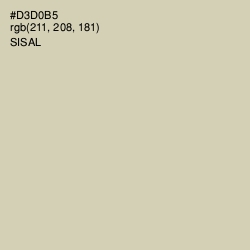 #D3D0B5 - Sisal Color Image