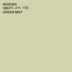 #D3D3B0 - Green Mist Color Image