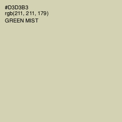 #D3D3B3 - Green Mist Color Image
