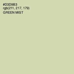 #D3D9B3 - Green Mist Color Image