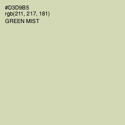 #D3D9B5 - Green Mist Color Image