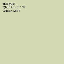 #D3DAB3 - Green Mist Color Image