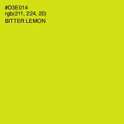 #D3E014 - Bitter Lemon Color Image