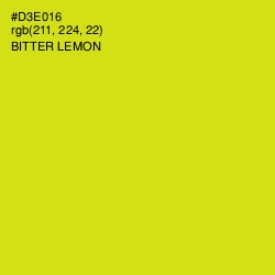 #D3E016 - Bitter Lemon Color Image