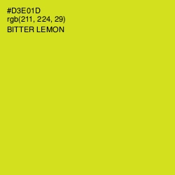 #D3E01D - Bitter Lemon Color Image