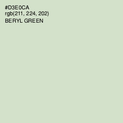 #D3E0CA - Beryl Green Color Image