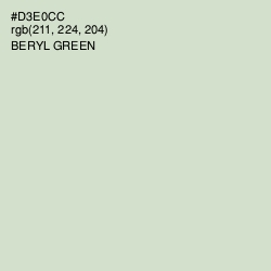 #D3E0CC - Beryl Green Color Image