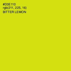 #D3E110 - Bitter Lemon Color Image