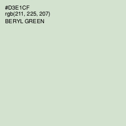 #D3E1CF - Beryl Green Color Image