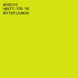 #D3E210 - Bitter Lemon Color Image