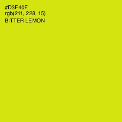 #D3E40F - Bitter Lemon Color Image