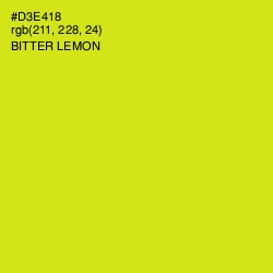 #D3E418 - Bitter Lemon Color Image