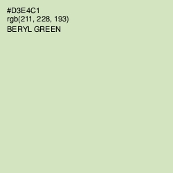 #D3E4C1 - Beryl Green Color Image