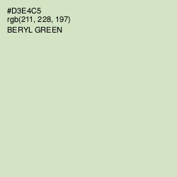 #D3E4C5 - Beryl Green Color Image