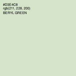 #D3E4C8 - Beryl Green Color Image