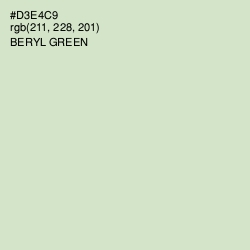 #D3E4C9 - Beryl Green Color Image