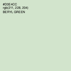 #D3E4CC - Beryl Green Color Image