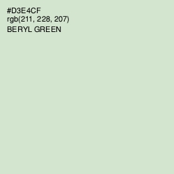 #D3E4CF - Beryl Green Color Image