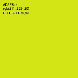 #D3E514 - Bitter Lemon Color Image