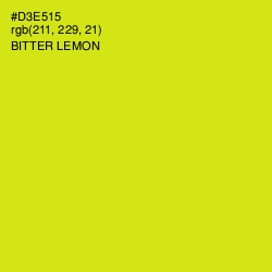 #D3E515 - Bitter Lemon Color Image