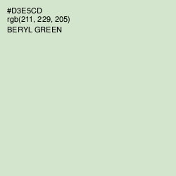 #D3E5CD - Beryl Green Color Image