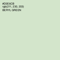 #D3E6CB - Beryl Green Color Image