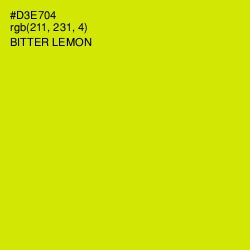 #D3E704 - Bitter Lemon Color Image