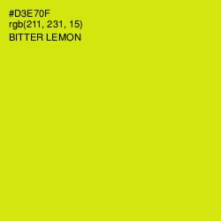 #D3E70F - Bitter Lemon Color Image