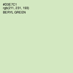 #D3E7C1 - Beryl Green Color Image