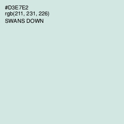 #D3E7E2 - Swans Down Color Image