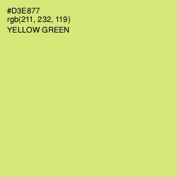 #D3E877 - Yellow Green Color Image