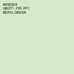 #D3E9C9 - Beryl Green Color Image