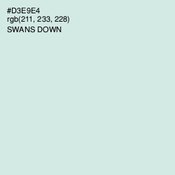 #D3E9E4 - Swans Down Color Image