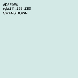 #D3E9E6 - Swans Down Color Image